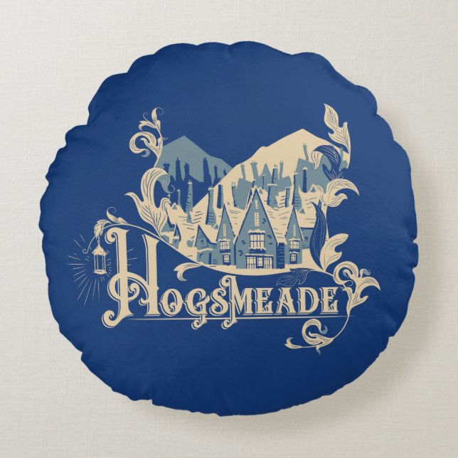 Coussins Ronds HOGSMEADE™ Vintage Village Graphique (Devant)