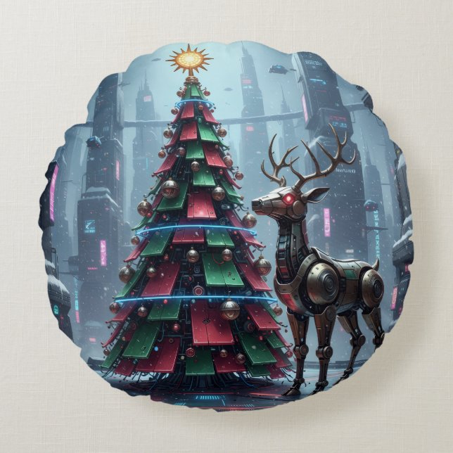 Coussins Ronds Holiday Throw Pillow (Devant)