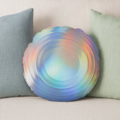 Coussins Ronds Hologramme moderne Pastel Arc-en-ciel Sirène Unico