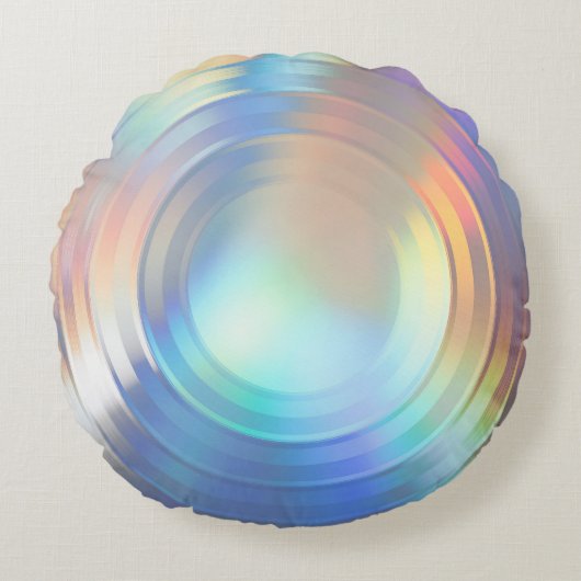 Coussins Ronds Hologramme moderne Pastel Arc-en-ciel Sirène Unico (Devant)