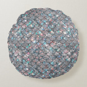 Coussins Ronds Holographie des échelles de poissons de sirène gri