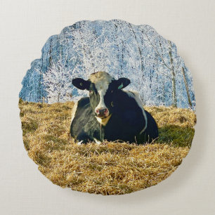 Coussins Ronds Holstein Calf sur Frosty Alberta Matin