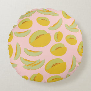 Coussins Ronds Honeydew Melons Motif de fruits