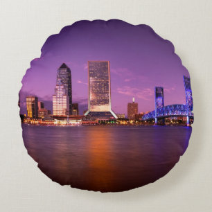Coussins Ronds Horizon de Jacksonville la Floride la nuit