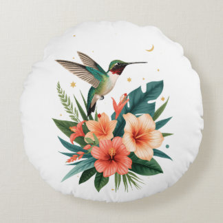 Coussins Ronds Hummingbird Bloom Round Pillow