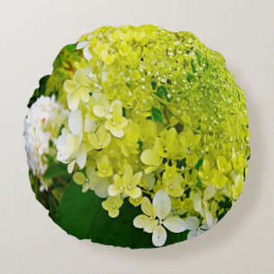 Coussins Ronds Hydrangea Limelight Vert Chartreuse Élégant