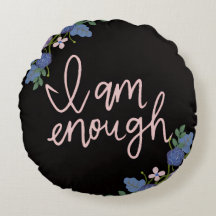 I am enough pillow, inspirational pillow, affirmat