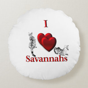 Coussins Ronds I Heart Savannah Chat