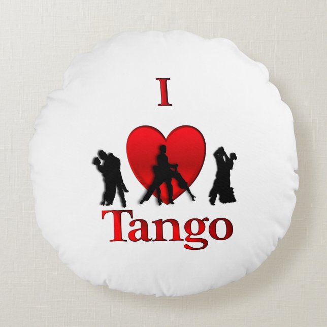 Coussins Ronds I Heart Tango (Devant)