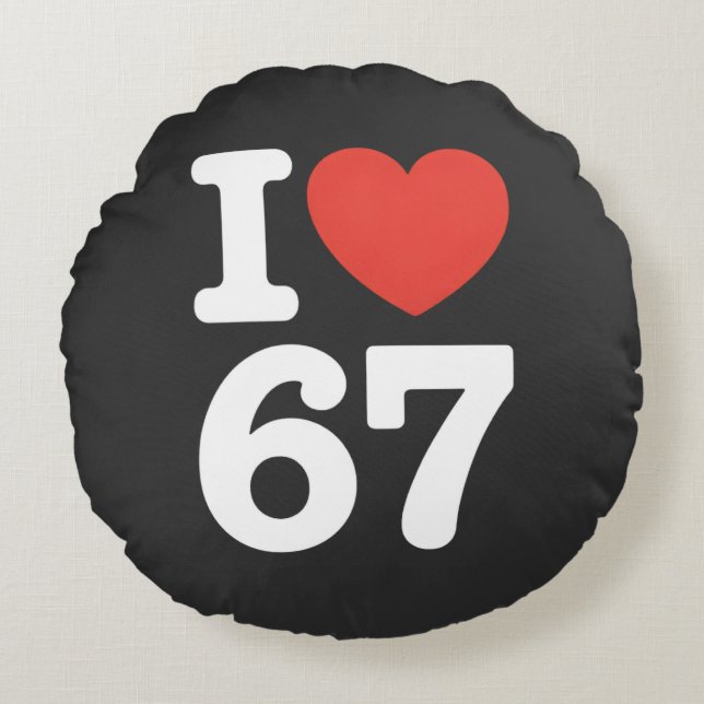 Coussins Ronds I Love 67  (Devant)