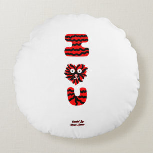 Coussins Ronds I Oreiller à lancer rond U Fuzzy