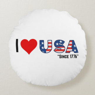 Coussins Ronds I ❤️ USA - Depuis 1776