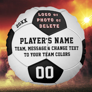 Coussins Ronds Idées Cadeau de nuit pour Soccer Personnalisé