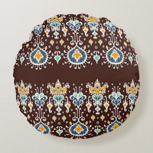 Coussins Ronds Ikat Inspiration : Élégance Orientale