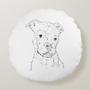 Coussins Ronds Illustration d'American Staffordshire Terrier