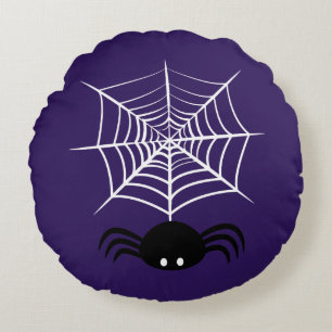 Coussins Ronds Illustration d'araignée d'Halloween effrayante