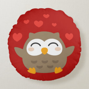 Coussins Ronds Illustration de I Owl You