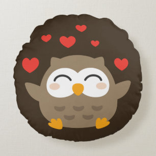 Coussins Ronds Illustration de I Owl You