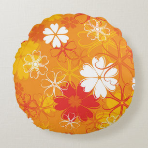 Coussins Ronds Illustration de marguerite colorée mignonne motif