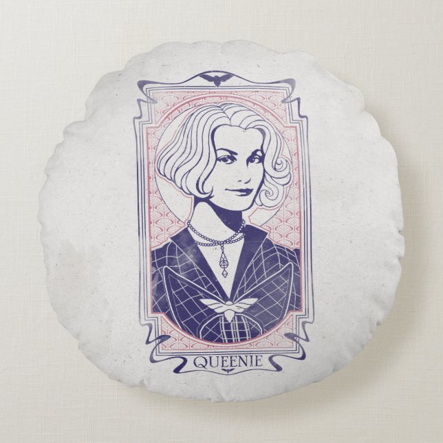 Coussins Ronds Illustration de QUEENIE GOLDSTEIN™ (Devant)