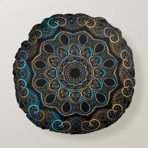 Coussins Ronds illustration vintage arrière - plan. Mandala. Indi