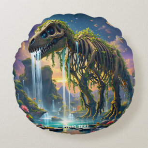 Coussins Ronds Imaginaire Joli Squelette Dinosaure Jardin