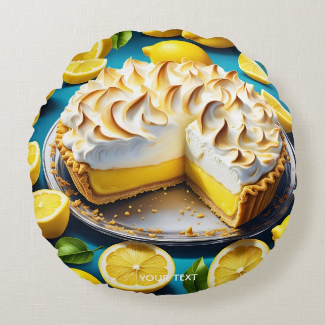 Coussins Ronds Imaginaire Mignonne Vivid Citron Meringue Pie (Devant)