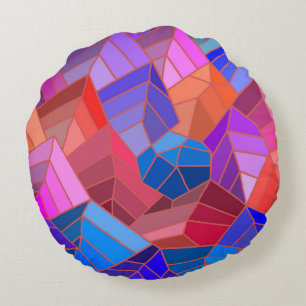 Coussins Ronds Imaginaire Montagnes Vue du ciel