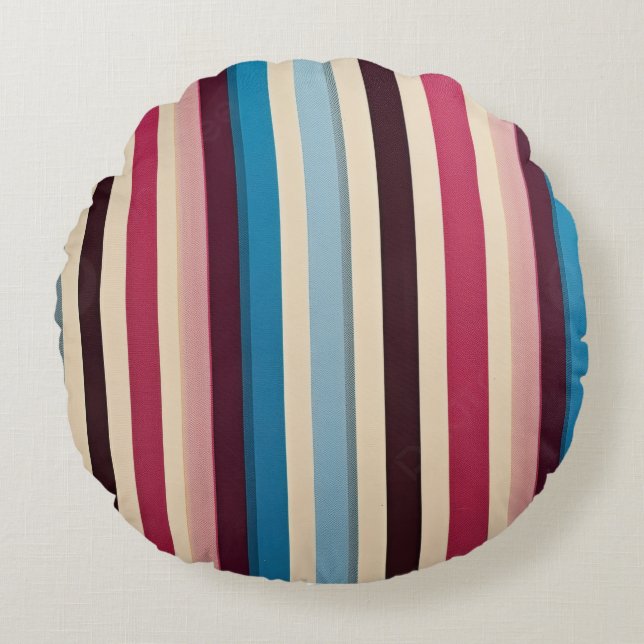 Coussins Ronds Impression de cercle abstrait de luxe sur polyeste (Devant)