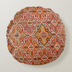 Coussins Ronds Impression de tapis de soie persan