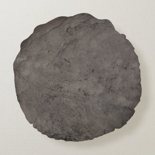 Coussins Ronds Impression en cuir gris béton (Dos)