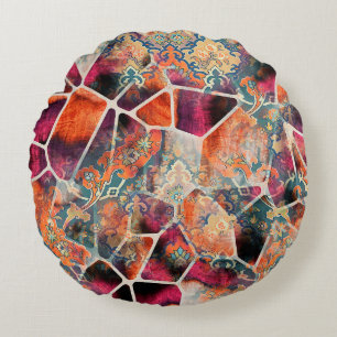 Coussins Ronds impression numérique papier peint motif textile co