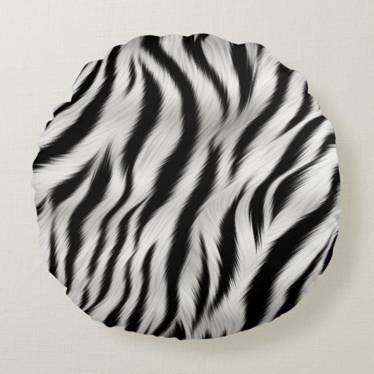 Coussins Ronds Impression Zebra et Giraffe (Devant)