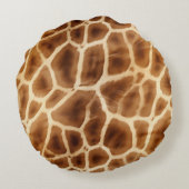 Coussins Ronds Impression Zebra et Giraffe (Dos)