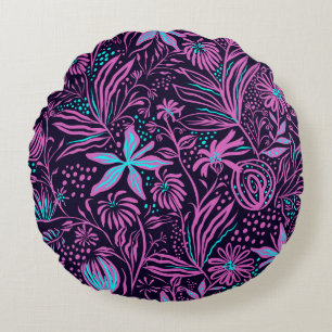 Coussins Ronds Imprimer le dessin de feuilles motifs