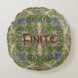 Coussins Ronds Infinite - Abstrait vert par Alexandra Cook