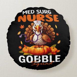 Coussins Ronds Infirmière dinde MED SURG appariée Gobble Squad