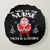 Coussins Ronds Infirmière Père Noël (Devant)