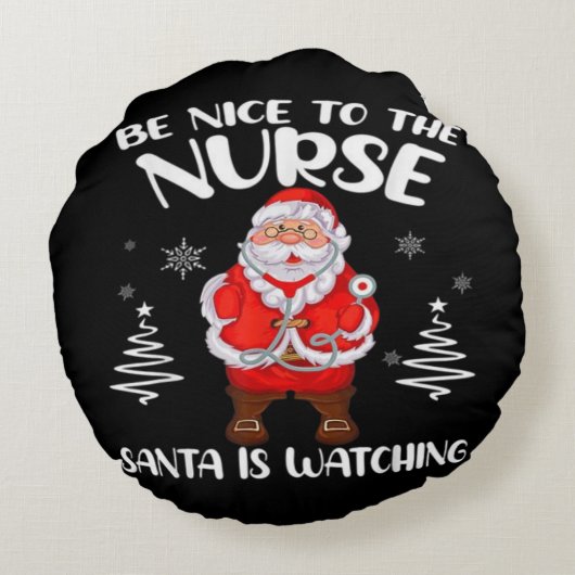 Coussins Ronds Infirmière Père Noël (Dos)