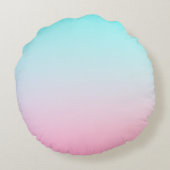 Coussins Ronds Initiales de chevauchement modernes 2 | Rose turqu (Dos)