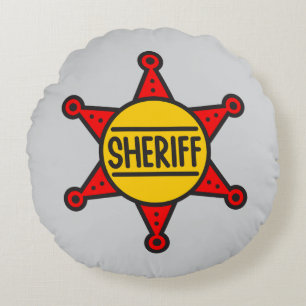 Coussins Ronds Insigne de shérif