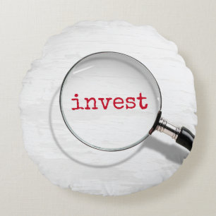 Coussins Ronds Investir Texte Sous Loupe