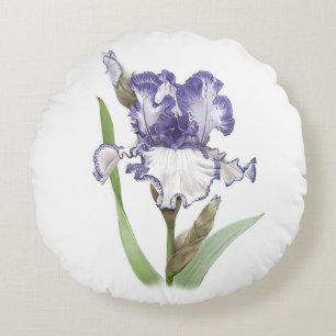 Coussins Ronds Iris Froissé Violet