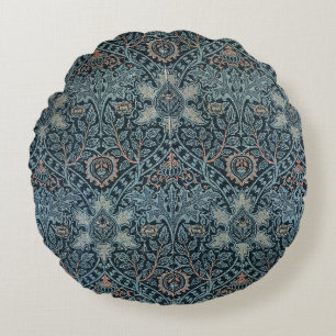 Coussins Ronds Ispahan Vintage Blue Motif par William Morris