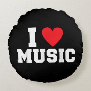 Coussins Ronds J'adore Music Lover