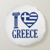 Coussins Ronds J'aime la Grèce (Dos)