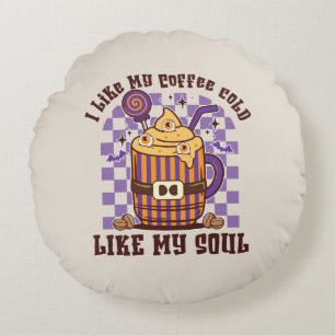 Coussins Ronds J'Aime Mon Café Froid