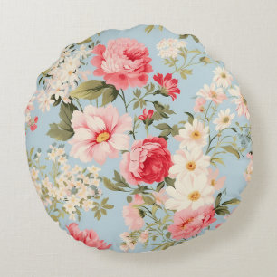 Coussins Ronds Jardin de fleurs de la campagne anglaise 