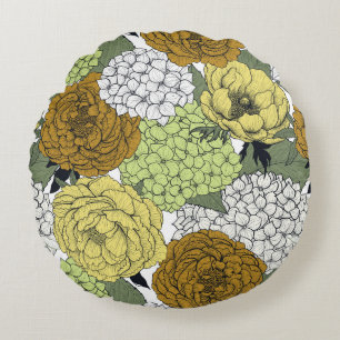 Coussins Ronds Jardin de printemps tardif 2