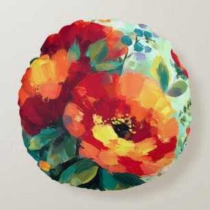 Coussins Ronds Jardin floral flamboyant